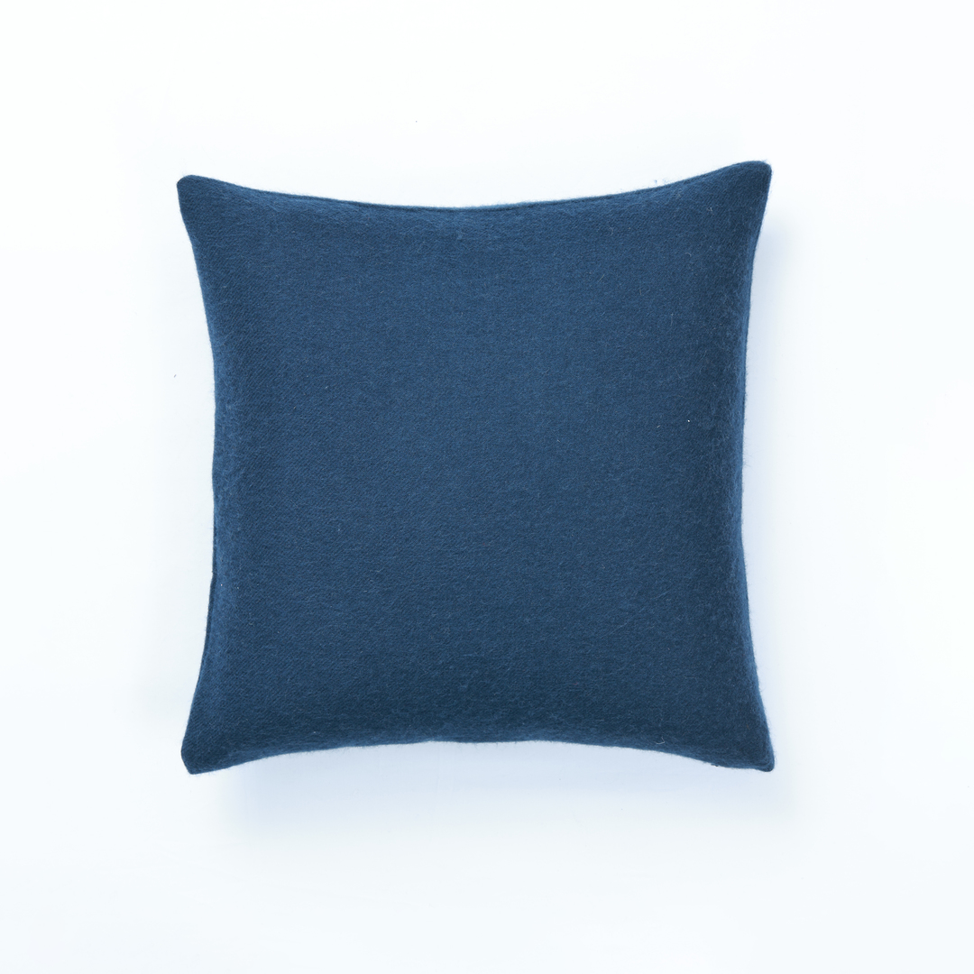 MM Linen Lodge Indigo Lambswool Throws & Cushions  100% Australian Lambswool image 3